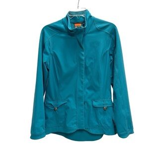Merrell Aeroblock teal Zip Up size M Lightweight Softshell Sport Jacket